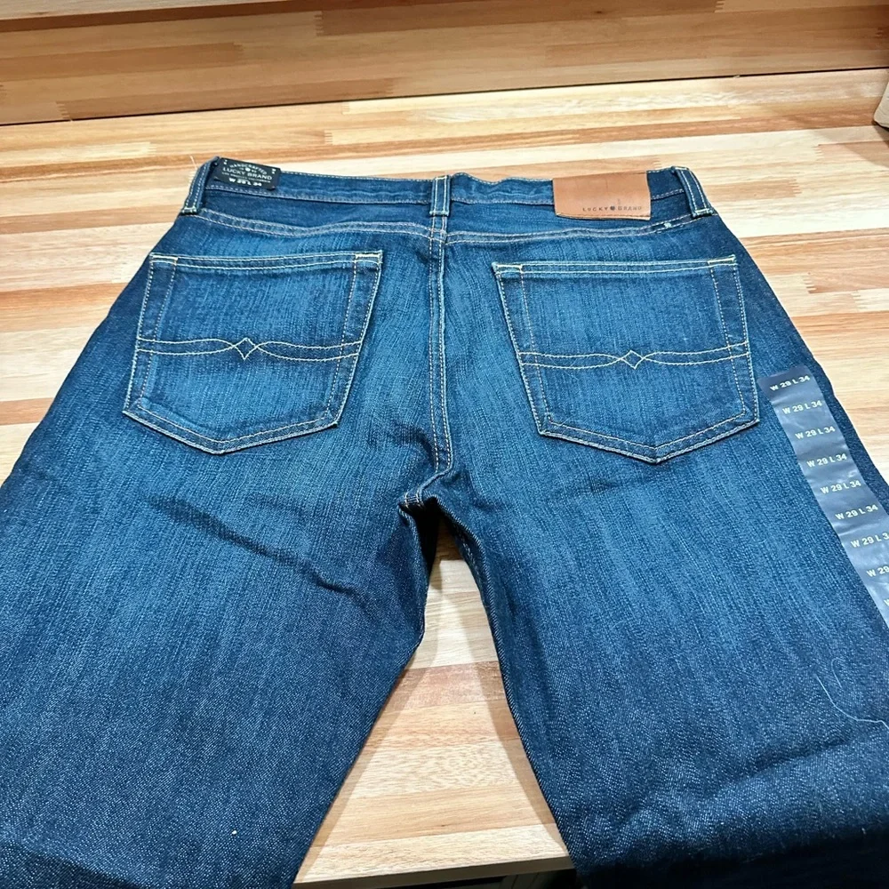 NWT Men’s Lucky Brand W 29 L 34 Dark Blue Jeans - Picture 4 of 7